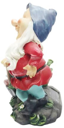 BESPORTBLE Lampe Solaire Exterieur Decorative Nain Statue Solaire De Jardin Résine Lampe Figurine Naine pour Illumination