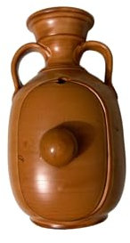 Brocca Gargoulette in terracotta con coperchio, artigianale