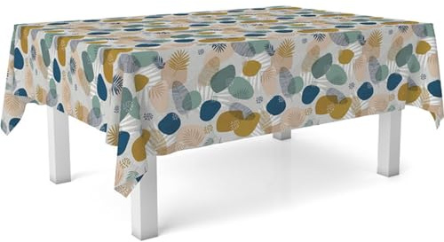 ECOMMERC3 PVC Tischdecke abwaschbar 200x140 cm Wachstuch | Tormes Grün | Robustes, glattes Gewebe - wasserdicht - schützt vor Kratzern - leicht zu reinigen - Qualität aus Spanien