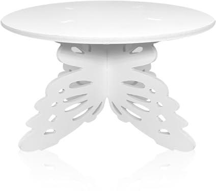 Aruatu 30 cm Butterfly Cake Stand Butterfly PVC Cake Decorations with Engraved Butterflies Cake Stands for Dessert Table Wedding Birthday Party (PVC)