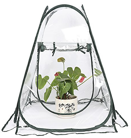 Mini-Gewächshausabdeckung, PVC, warmes Wachstumszelt, wasserdicht, UV-Schutz, für Garten, Hinterhof, Terrasse, Pflanze, Kältegefrierschutz, 68,6 x 68,6 x 78,7 cm