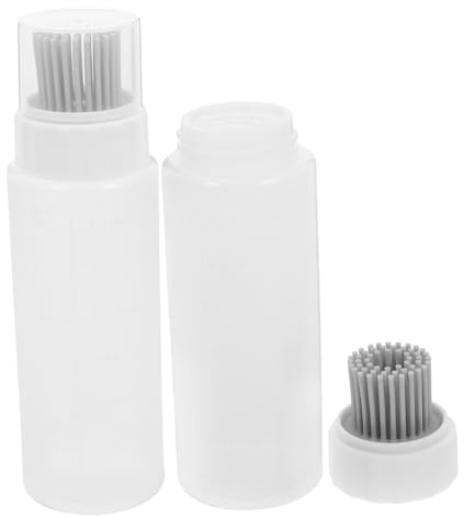 SOLUSTRE 2 piezas Botella Dispensadora de Aceite con Cepillo de Silicona Dos con Medidor para Cocina y Barbacoa Control Preciso Cocina y Horneado
