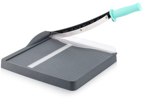Zeeorymn Guillotine Paper Cutter A4, 12 Inch Heavy Duty Metal Paper Trimmer, 12 Sheet Capacity Cutting Machine with Safety Guard & Blade Lock, Ideal for Craft Paper, Photos and Cards