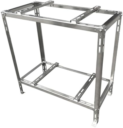 Soporte ajustable acero inoxidable para aire acondicionado, soporte resistente para aire acondicionado, amortiguador, ahorro espacio para unidades exteriores(95x95cm/37.4x37.4in)