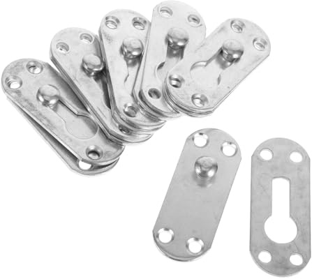 POPETPOP 6 juegos Soportes para Camas Herrajes de Fijación Ocultos Compatibles con Marcos y Cabeceras Montaje Flexible y Versátil para Muebles