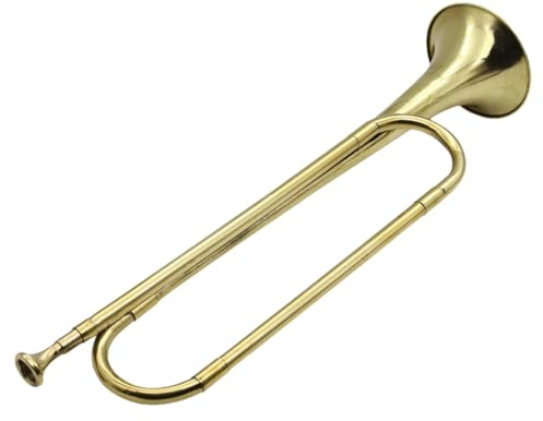 Vergoldetes Trompetensignalhorn – Tragbare Retro-Trompete Aus Standard-, B | Horn | Langlebiges Musikinstrument Für Anfänger, Band Zum Üben, Aufführung, Blechbläser, Signalhorn, Musik Für Anfänge