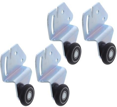 Kit de Galets pour Porte de Placard Coulissante, 2 Ensembles, Acier | Nylon, Remplacement pour Panneaux D’armoire, Glissement Silencieux, Installation DIY Facile, Intérieurs Modernes
