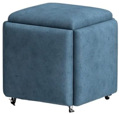 Sittkub med svängbara hjul för vardagsrum, multifunktionell och snygg design, perfekt för extra sittplatser och förvaring
