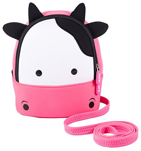 JiePai Cow Toddler Kids Backpack with Harness Leash for Boys Girls Age 1-3