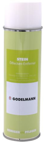 GODELMANN Ölfleckenentferner für Stein - Reinigungsmittel für Pflastersteine, Terrassenplatten & Mauersteine I entfernt Ölflecken aller Art - 0,5 l Steinreiniger außen