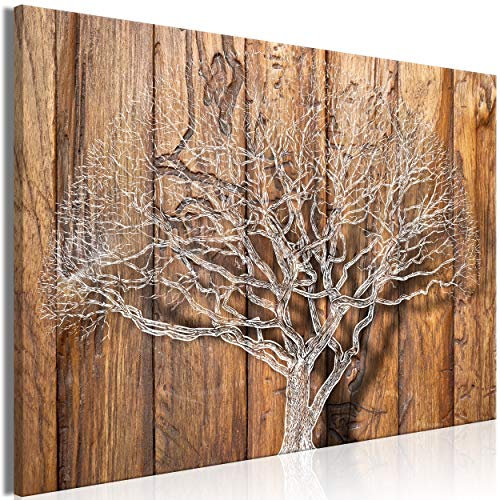 decomonkey | Mega XXXL Bilder Baum Holz | Wandbild Leinwand 170x85 cm Selbstmontage DIY Einteiliger XXL Kunstdruck zum aufhängen | Abstrakt