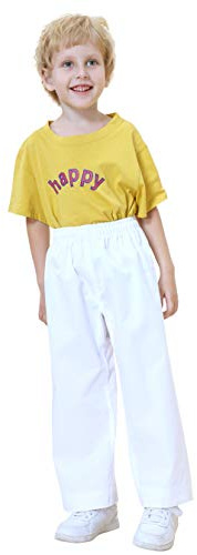 TopTie Kampfsporthose Weiße Taekwondo Karate Hose Gi Hose für Sporttraining
