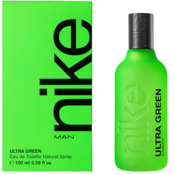 NIKE - Ultra Green 100 ml, Colonia Hombre, Perfume Formato Spray, Eau de Toilette Natural y Masculina. Aroma Amaderado Oriental, Fragancia Fresca, Poderosa y de Larga Duración