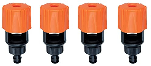 Conector de grifo universal, conector de manguera de grifo de agua ajustable, adaptador de grifo de agua para mezclador, adaptador de grifo de baño de cocina, interior y exterior, naranja, 4 unidades