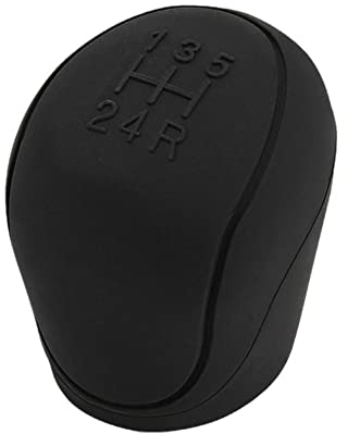 HARR Universal Car Shift Knob Cover Auto Soft Silicone 5 Speed Gear Shift Knob Head Cap Anti-Slip Car Vehicle Lever Shift Knob Boots, Black