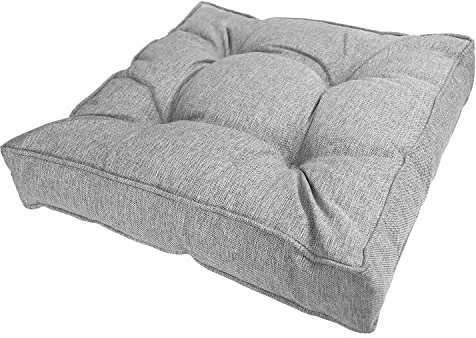 POKAR Garden Cushions Patio Chair Rattan Outdoor Furniture Cushion Bench Sofa Pallet Pillow 60x60x10 cm, Grey