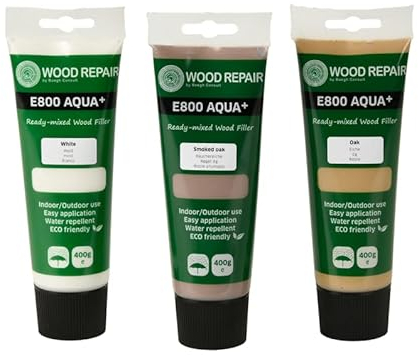 Woodrepair E800 Aqua+ Spachtelmasse Eiche, 400g Tube