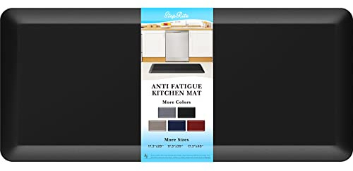 StepRite 11,2 cm Küchenmatte, Anti-Ermüdungsmatte, Küchenteppich, Küchendekoration, rutschfest, schmutzabweisend, wasserdicht, Schreibtischunterlage für Küche, Büro, Werkstatt, schwarz, 43,2 x 99,9 cm