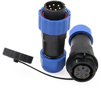 ZBLZGP SD20 Spina Impermeabile IP68 LED Cavo di Alimentazione Zoccolo Filo Montaggio a Pannello Elettrico a Saldare (Diretta, 6 Pin)