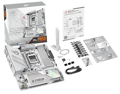 ASUS ROG Strix B850-G Gaming WiFi Mainboard Sockel AMD AM5 | mATX, DDR5 Speicher, 4X M.2, PCIe 5.0, WiFi 7, Aura Sync