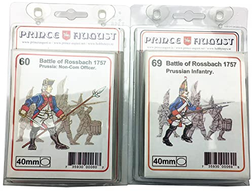 Principe Agosto Hobby Versare stampi in gomma - Battaglia di Roßbach - Ufficiale prussiano e fanteria non coma - scala 40 mm. PA60 e PA69.