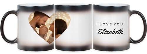 Wanapix | Tazza Magica Personalizzata con Foto | Regali Originale Coppia | Fidanzati/Lui e Lei | Tazze colazione coppia | 325 ml | Photo