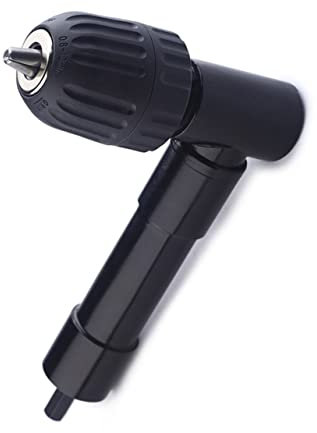 Winkelbohraufsatz 90 Grad, Aluminium Eisen, Schwarz, Adapter