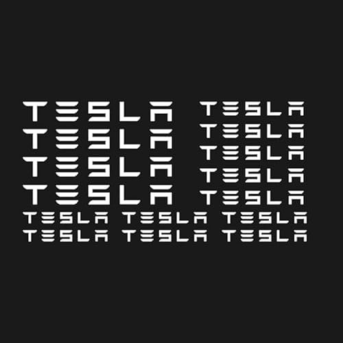 Hicsticayt Fit for Tesla Bremssattel Aufkleber auf Abziehbilder (weiß)
