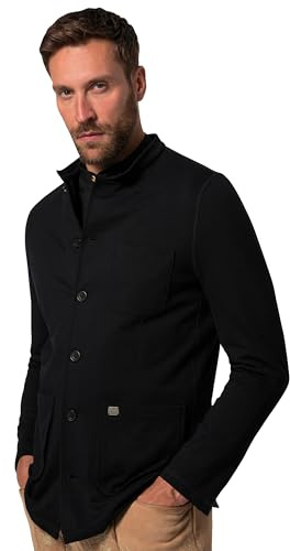 JP 1880 Giacca Janker JP1880 di Felpa con FLEXNAMIC®, Tradizionale Stile Tracht, Collo Alto e Stampa, Fino alla tg. 8XL Nero 6XL 831320100-6XL