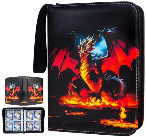 ARYUM Sammelalbum für Pokemon Karten Sammelkarten Album Reißverschluss Sammelalbum Karten Sammelkartenalben Halter Buch Ordner heft, Geschenk für kinder (440 Karten)
