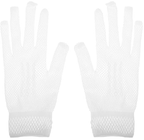 Holibanna Guantes Cortos De Malla Ahuecados Para Mujer Guantes De Rejilla Para Cosplay Noche Club Nocturno De Malla Ahuecados Para Discoteca