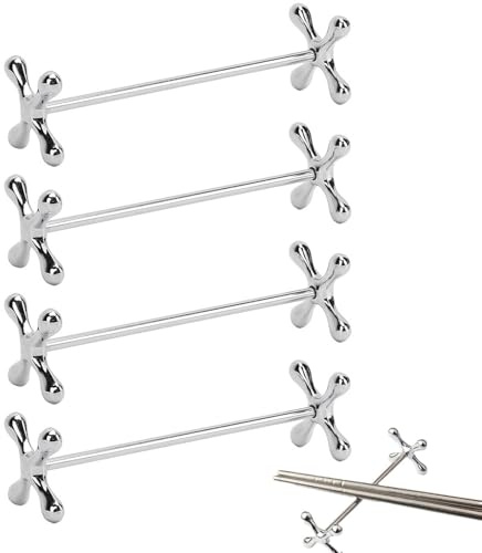4 Stück Essstäbchenablage Aus Edelstahl, Stabil, Kreativ, Modisch, Besteckablage Tisch Edelstahl Stäbchenhalter Messerbänkchen Essstäbchen Ablage Messerbank Tischhalter Für Den Küchentisch Zu Hause