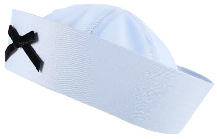 SHOWERORO Costume Party Sailor Hat Decorative Bowknot Hat Women Elegant Party Supplies Blue