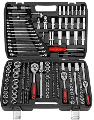 Juego De Llaves De Tubo Juego De Herramientas De Reparación De Automóviles Con Llave De Tubo, 216 Piezas, Kit De Herramientas Manuales, Caja De Herramientas, Estuche De Almacenamiento Ferramentas Para