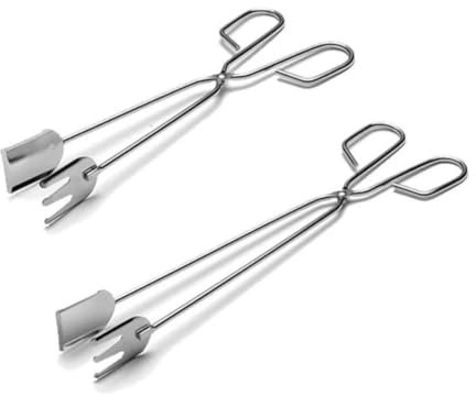 WUMZIRA 2 Pezzi Pinze Per Barbecue, 26/31 CM Acciaio Inossidabile Pinze a Forbice Extra Lunghe In Acciaio Inossidabile, Pinze Da Cucina Per Cuocere, Pinze Per Grigliare, Clip Pinze Per Il Fuoco