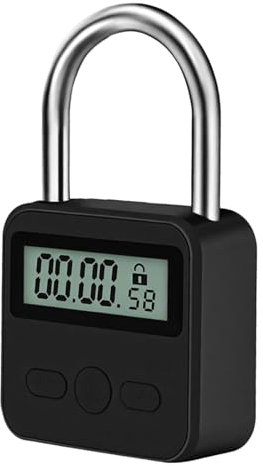 99 Hours Timer Lock with USB Rechargeable Metal Padlock for Phones, Snacks, Game Consoles, Cabinets