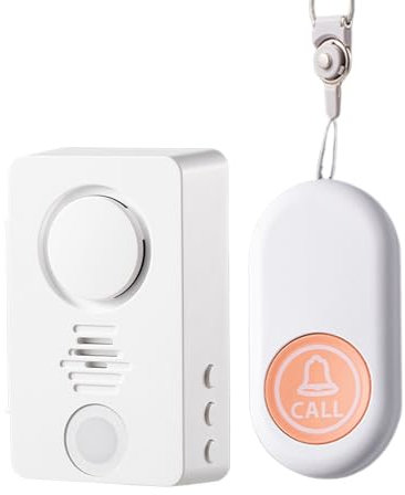 Allarme da letto wireless, campanello di allarme intelligente, dispositivo di monitoraggio impermeabile 8,2 x 5 cm, affidabile assistenza notturna, design facile da installare per anziani, bambini