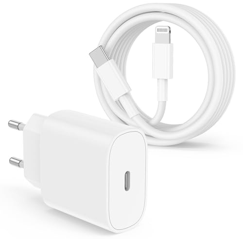 Caricatore rapido per iPhone 14, 13, 12, 11, certificato Apple MFi, confezione da 1 per 20 W PD USB-C presa di corrente con cavo da USB C a Lightning da 2 m, per iPhone 14/14 pro/13/13 Pro/13 Pro Max