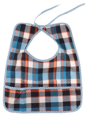 WNDUOKXH Bavoir imperméable avec récupérateur de miettes, conçu pour les personnes âgées et alitées, pour une meilleure hygiène à table. Bavoir pour personnes âgées avec poche de récupération.