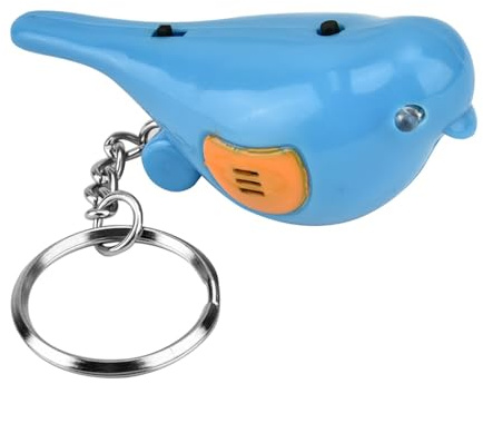 Generic Durable Bird LED Silbato Control de Voz Buscador de Llaves Material Premium para Oficina en Casa con Batería (Blue)