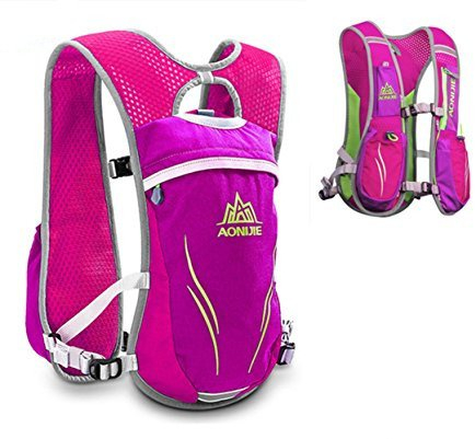 AONIJIE Ultrleicht 5.5L Laufen Running Trinkrucksack Hydrationspack Hydration Rucksack (Rosa)