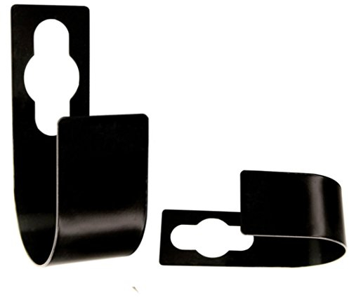 HONGCI Black Durable Metal Spigot Hook Hose Holder Garden Hose Pipe Holder Hanger Wall Mounted Expandable Flexible Hose