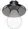 ledscom.de Plafón empotrable TELA, porcelana, negro brillante, redondo, 99mm Ø, 1x E27 máx. 60W