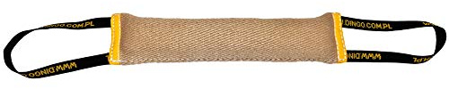 Dingo Jute-Biss-Training, 2 Griffe - Hundespielzeug zum Zerren und Beißen - Medium to Large - Outdoor & Indoor - 40 x 6 cm