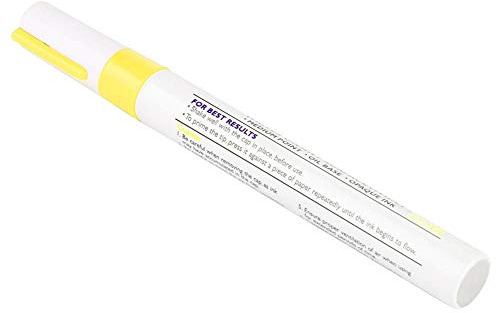 Gorgeri Pluma de pintura de neumático de coche, Auto Tire Ink Profesional de seguridad de lavado de coches a prueba de agua (Multicolor)(amarillo) pintura para neumaticos