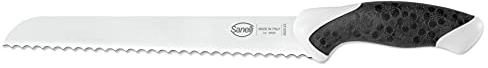 Sanelli Sakura Coltello Pane 23 cm., Acciaio Inossidabile, Nero/Bianco