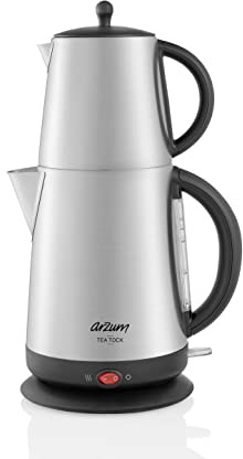 Arzum Tea Tock Théière turque électrique en acier inoxydable 120 V
