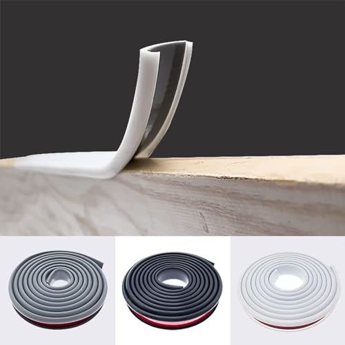 Bande de Protection autocollante en TPE Flexible en Forme de U pour Bords de Meubles - pour réparation d'armoires et Restauration de Meubles (Noir, 16 mm x 3 m)