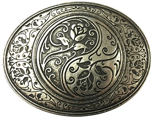 BELTINGER Gürtelschnalle Yin Yang 4,0 cm | Buckle Wechselschließe Gürtelschließe 40mm Massiv | Wechselgürtel bis 4cm