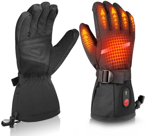 BARCHI Beheizte Fäustlinge für Männer und Frauen,Elektrisch Beheizte Fäustlinge,Wiederaufladbare Handwärmer,Geeignet zum Skifahren,Laufen,Wandern,Bergsteigen,etc.